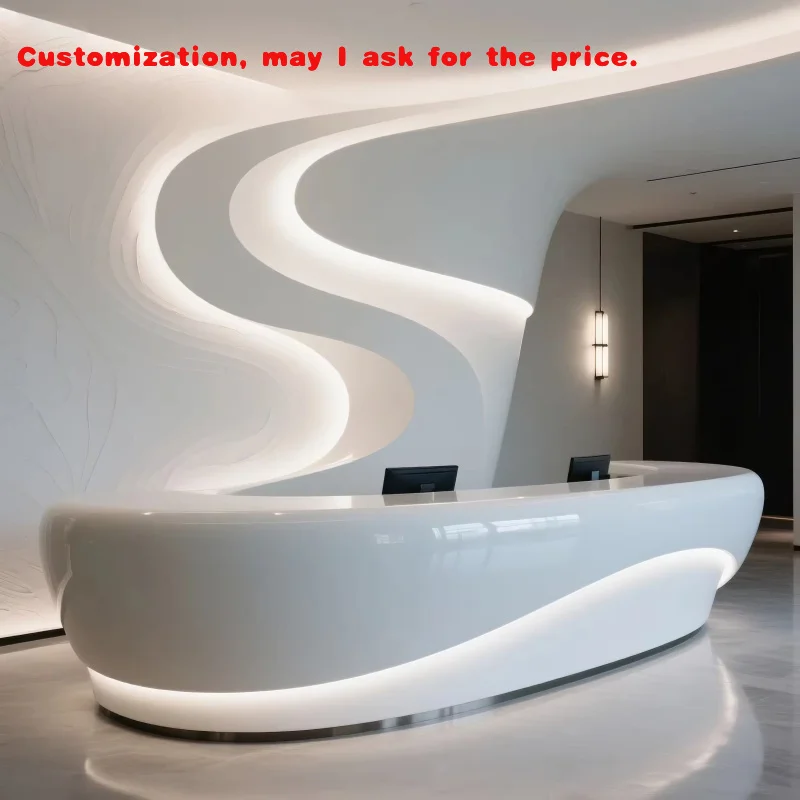 

на заказ. Высококачественная стойка регистрации компании, высококачественная стойка регистрации из стекловолокна, окрашенный салон красоты специальной формы