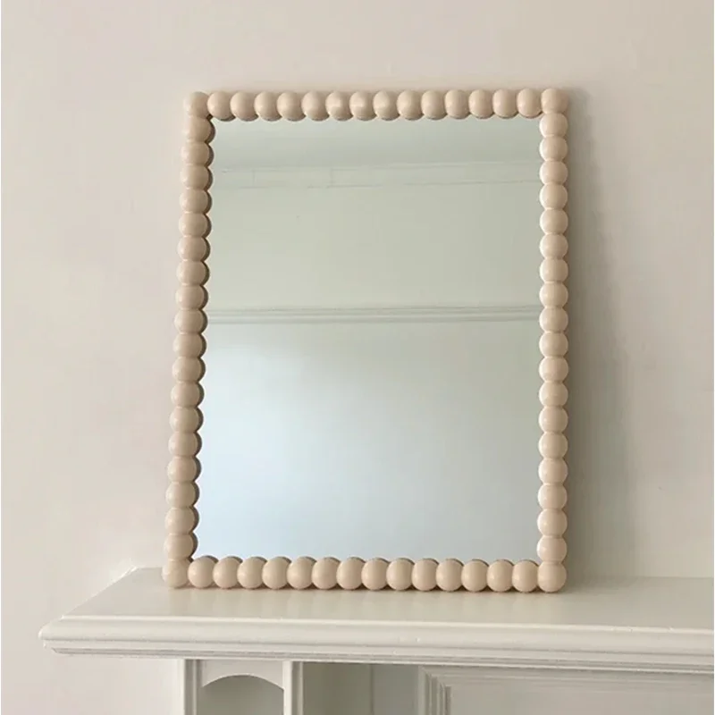 Imagem -02 - Nordic Retângulo Wall Hanging Mirror Vintage Sala de Estar e Quarto Vaidade do Banheiro Maquiagem Quarto Decorações