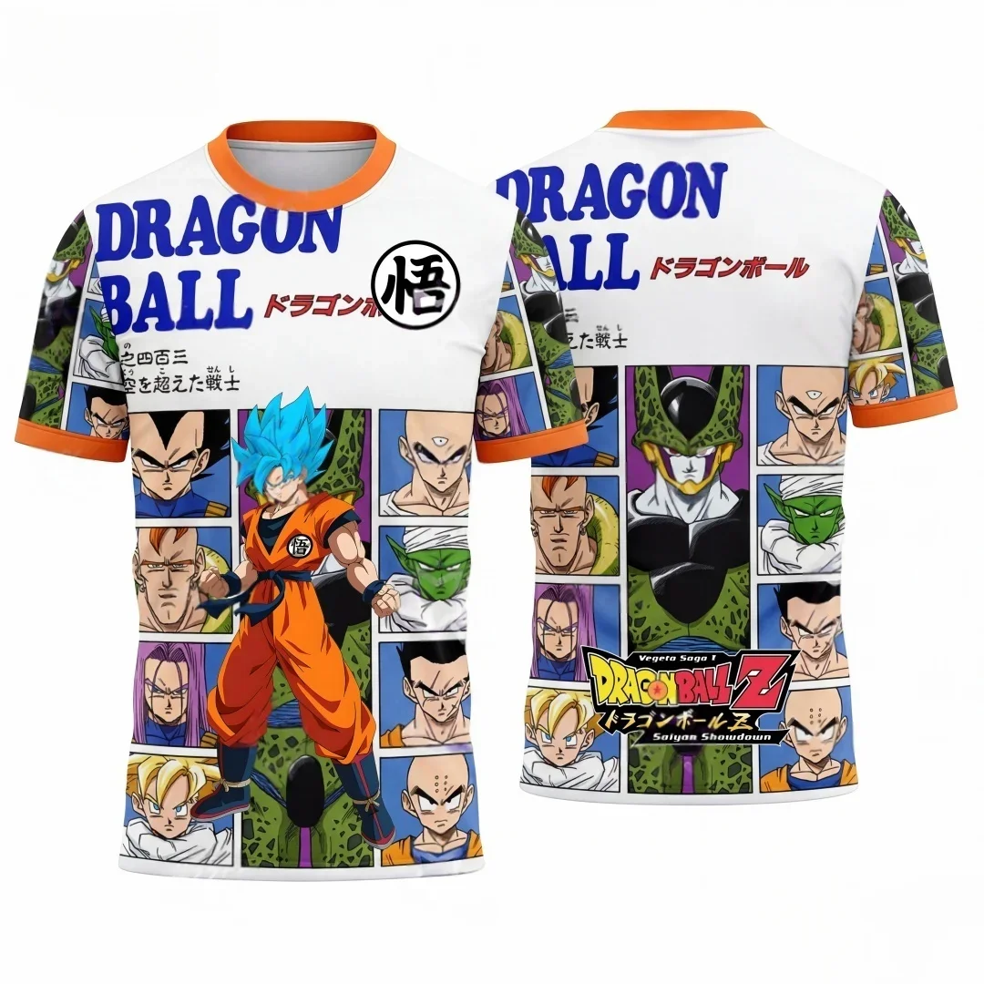 Summer 2026 Dragon Ball Saru Super Game Wukong Character Drawing Style Theme 3D Printed Breathable T-shirt Adult Parents Top