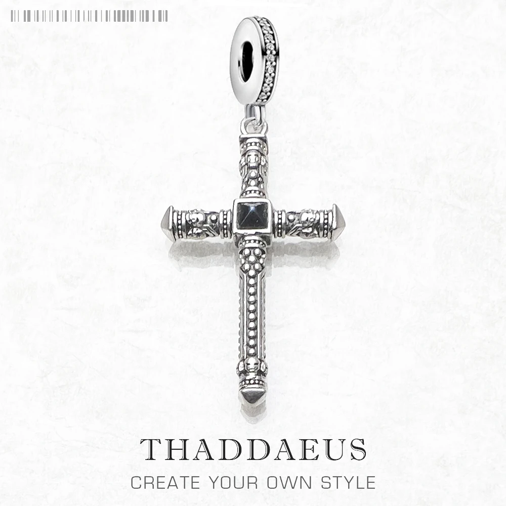 

Женское и мужское ювелирное изделие из серебра 925 пробы с заклепками, черепами и крестом