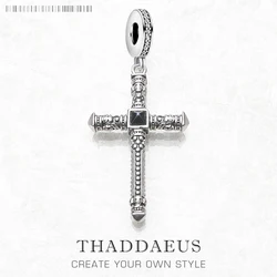 Rivets Skull Cross Charm Hot Selling 925 Sterling Silver Fashion Jewelry For Women Men