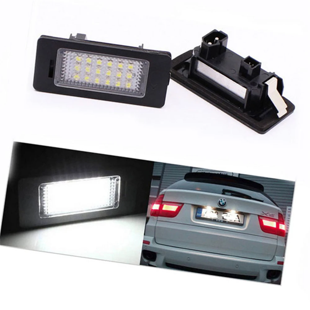 

2PCS ​Led Car License Plate Light For BMW E39 M5 E70 E71 X5 X6 E60 M5 E90 E92 Rear Lights Number Plate Lamp Direct Replacement