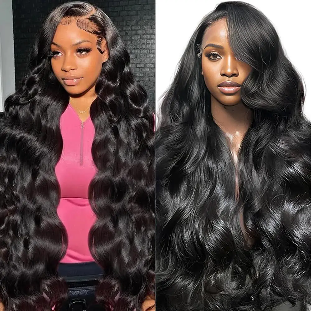 Perruque Lace Front Wig Body Wave Naturelle, Cheveux Humains, 13x6, 13x6, Pre-Plucked, avec Baby Hair, pour Femme