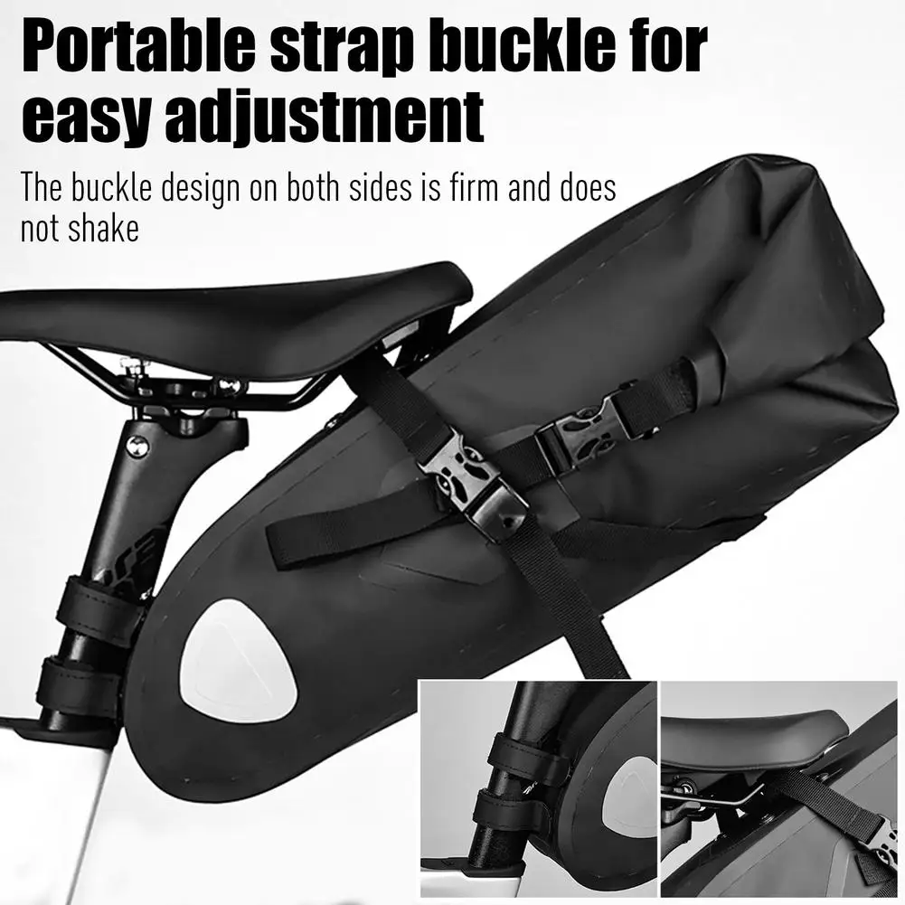 

Bike Saddle Bag Waterproof Large Capacity Reflective Cycling Seat Bag Outdoor Mountain Bike Riding Bag