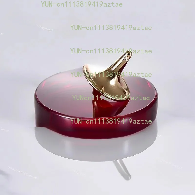 Crystal Spinning Top Tray, Glossy Smooth Tray, Double-sided Concave, Hand-twisted Spinning Top Display Stand with K9 Base