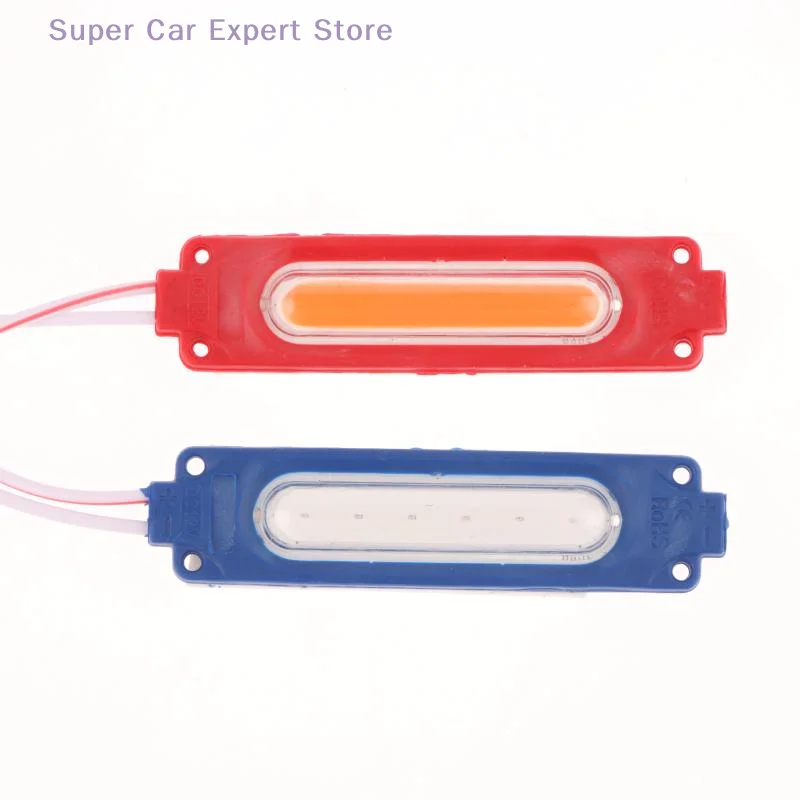 

1 Piece 1 To 2 Vehicle Warning Flash Lamp 12V COB Red Blue Strobe Lights For Car Moto Bike Grille Decor Atmosphere Lighting