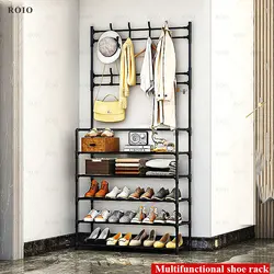 Multi-ayer Shoe Rack DIY Clothes Hanger Coat Rack Storage Clothing Drying Rack Shoe Organizer Home Dorm Furniture Hat Hangers