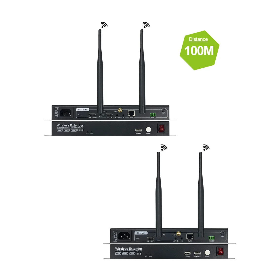 

Amoonsky WE100P Wireless Extender 4K HD Transmitter With KVM Maximum 100M for LED LCD Display Large Conferences Events Seminar