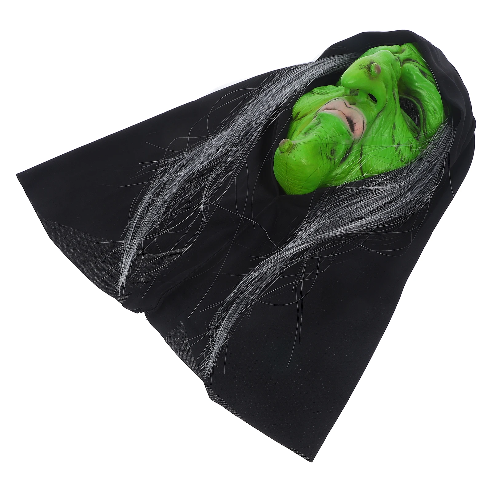 

1pc Green Witch Mask Scary Halloween Prop Funny Costume Party Accessory Latex Material Cosplay StageHaunted House Decor
