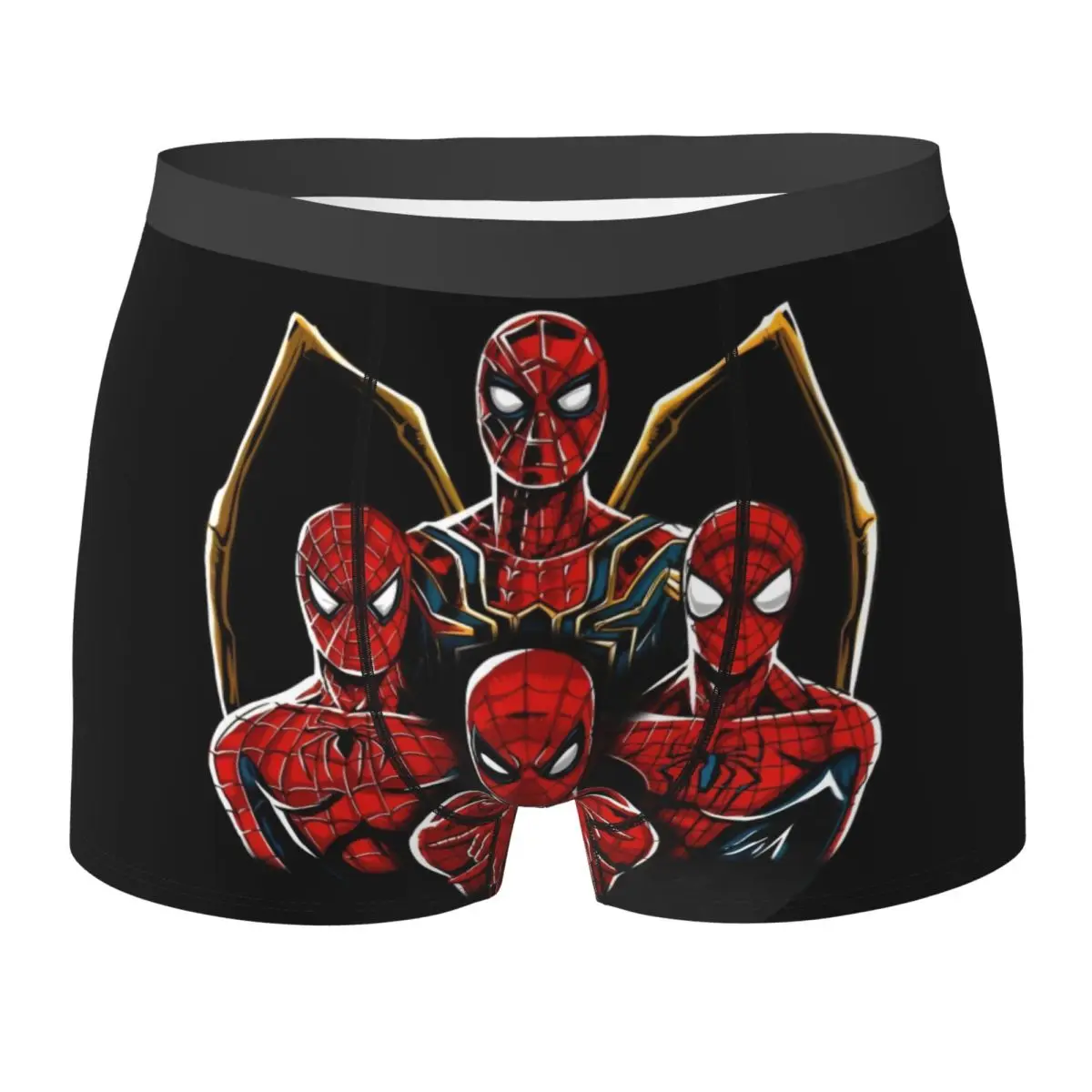 

Нижнее белье с изображением Человека-паука из фильма комиксов, боксеры на заказ, качественные мужские трусы, забавные трусы-боксеры, подарок