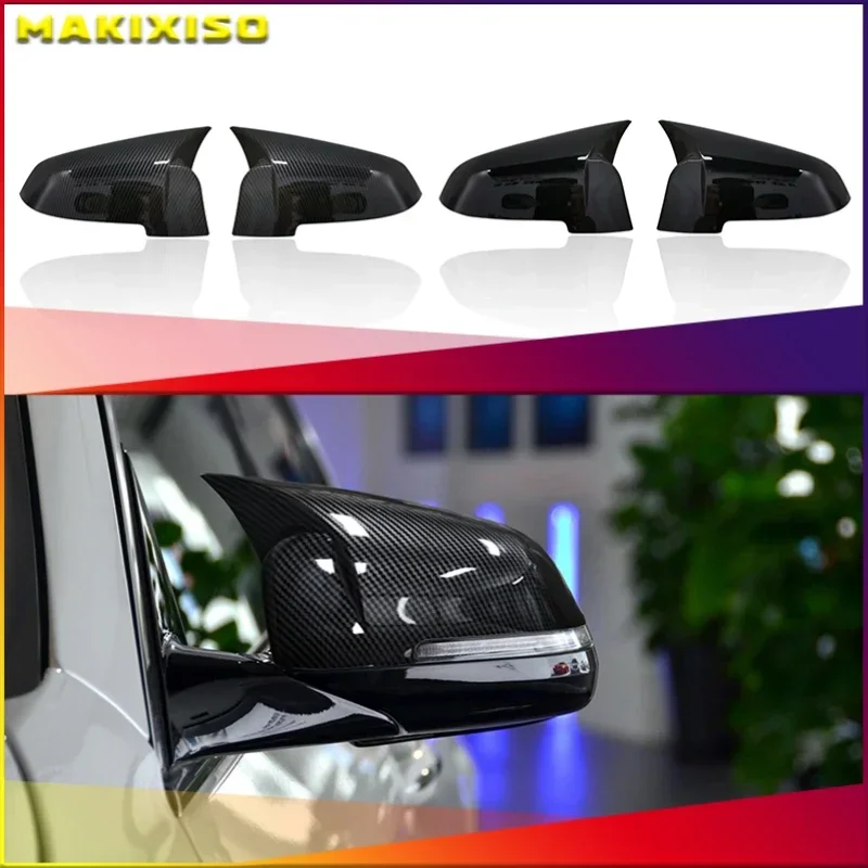 

For Bmw 5 Series F10 F11 Lci 2014-2017 Rearview MirrorCovers Caps Replacement Side Rear-View Carbon Fiber Gloss Black
