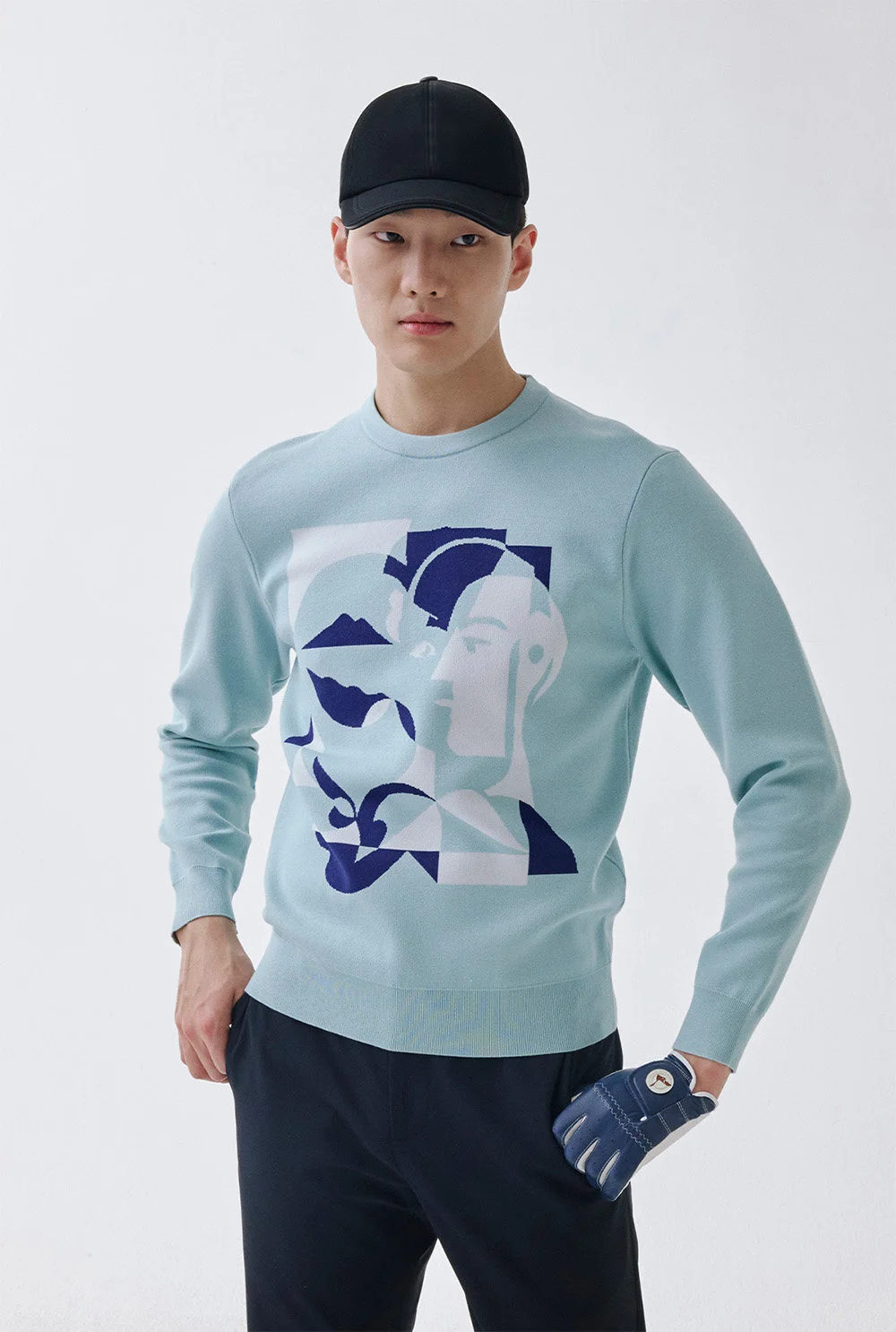 Outdoor Golf wear Men's long-sleeved knit fashion brand Hanpung art minimalist Autumn New tot knit