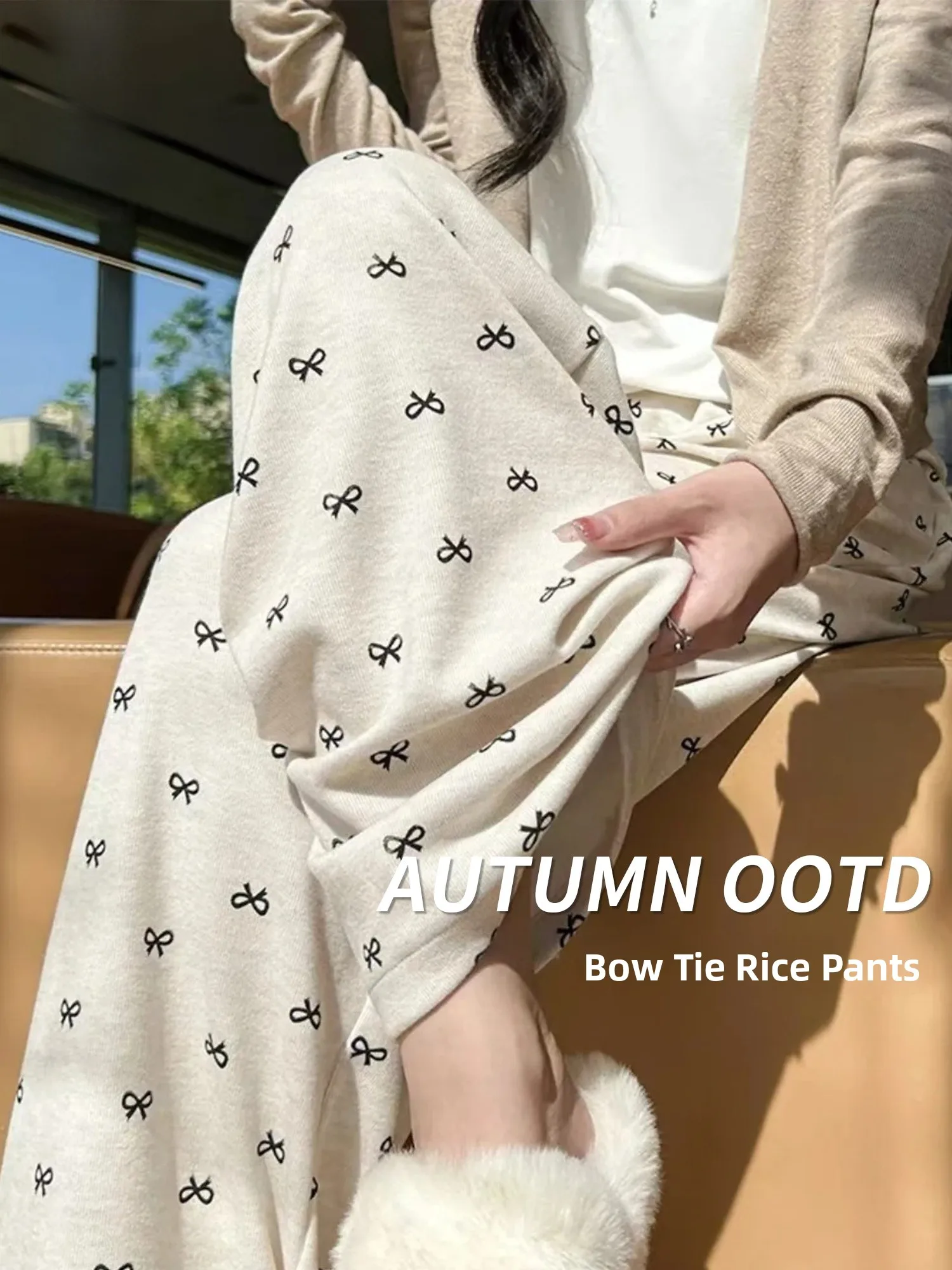 

Мягкие широкие брюки Nouriing, женские повседневные брюки прямого кроя с высокой талией, свободный крой, разные цвета, весна-осень Faion