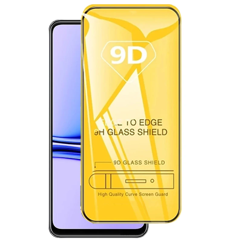 4IN1 9D Tempered Glass For Realme C53 C55 C35 C30 C31 C3 C33 C30S Screen Protector For Realme C21 C21Y C25 C25S C25Y C11 C15 C12