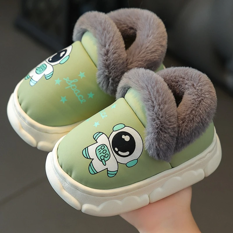 

Winter childboot2025new Korean version child flat bottom warm boot cartoon girl fashionboot casual versatile men women slipboot