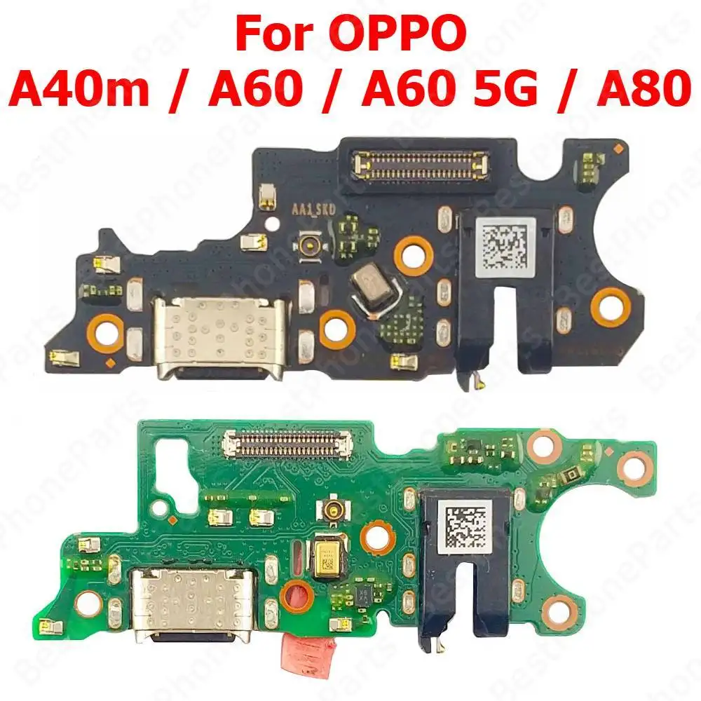 

Порт зарядки для OPPO A80 A60 5G A40m, зарядная плата, печатная плата, док-станция, USB-разъем, запасные части для мобильного телефона