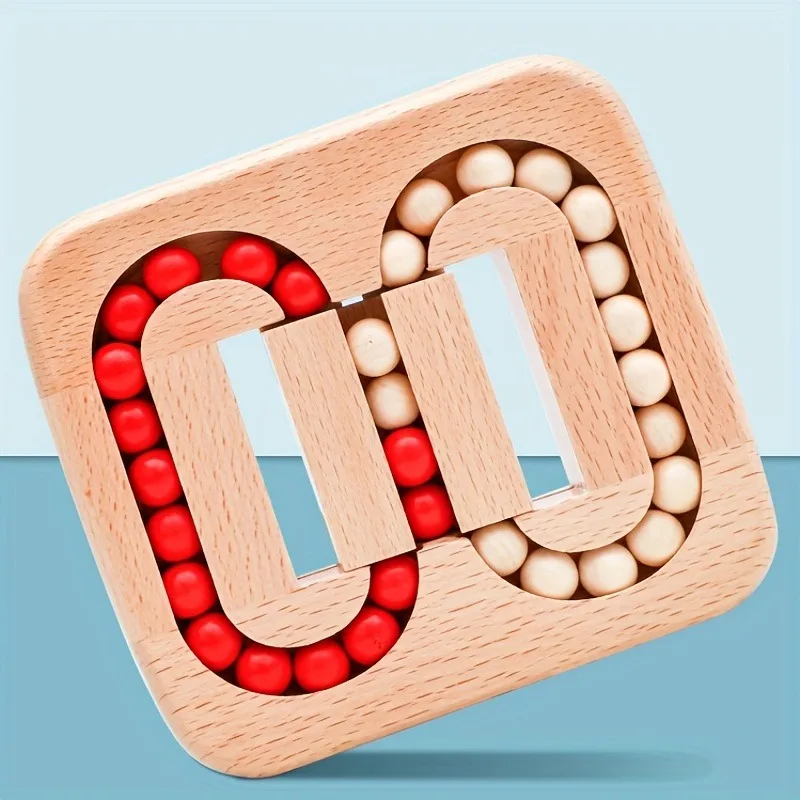 مجموعة واحدة من لعبة كرة المتاهة، حلقة إبداعية لحل المتاهة لعبة ألغاز تخفيف التوتر للبالغين، قفل ثقب كروي للطائرة الخشبية قفل لوبان