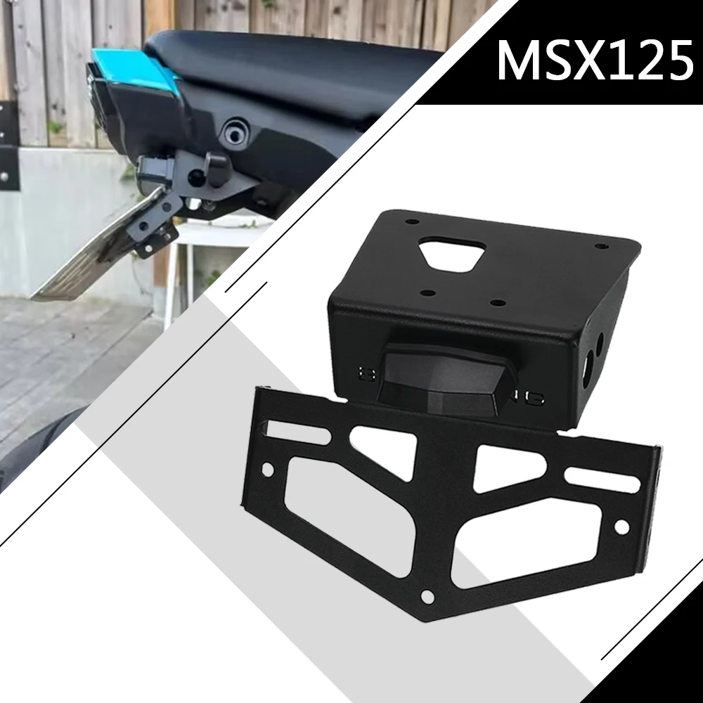 

For Honda MSX125 GROM125 GROM MSX 125 2022-2024 2023 Motorcycle License Plate Holder Bracket Rear Tail Tidy Fender Eliminator