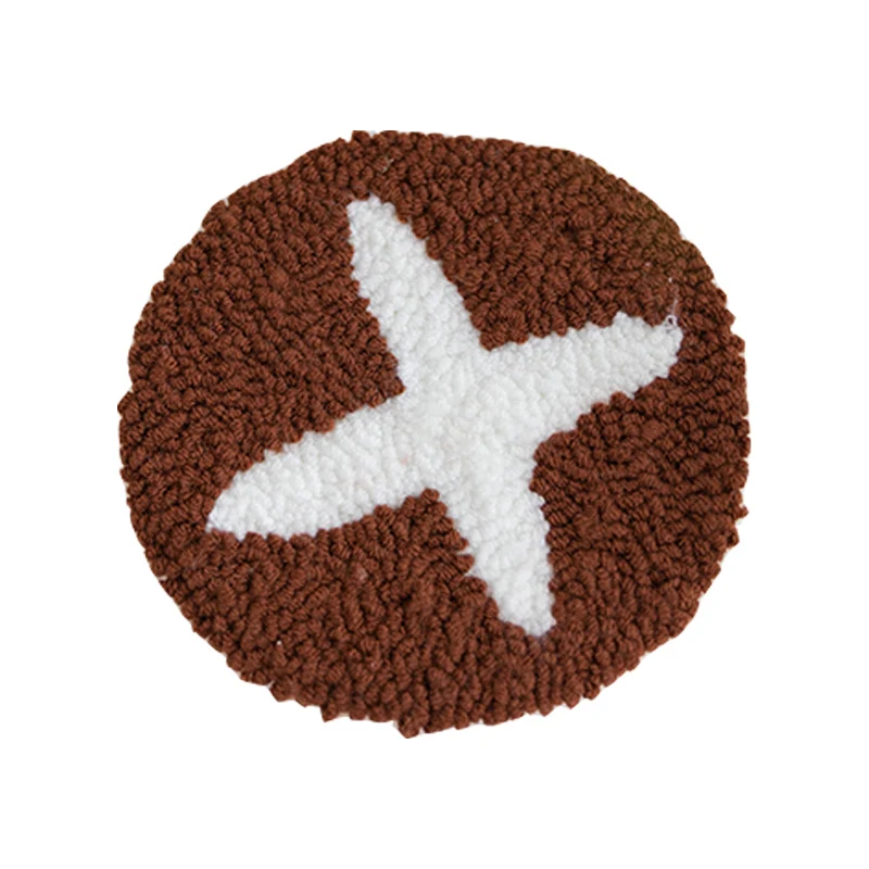 

Handmade DIY Poke Embroidery Coaster Material Package, Novice Zero Basic Desk Decoration Ornament Gift for Girlfriends
