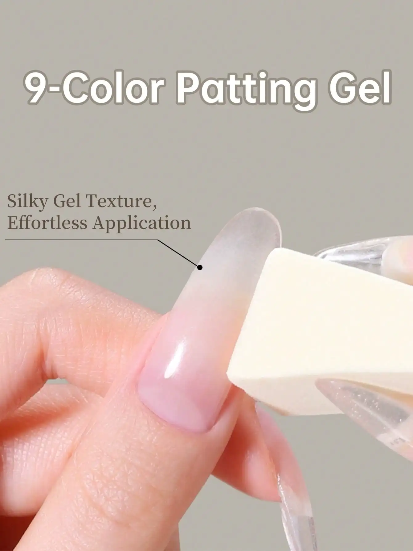 MORDDA 9pcs Light Color Series 9-colors Patting Glue Set, UV LED Immersion Nail Polish,Holiday DIY Nail Polish Design