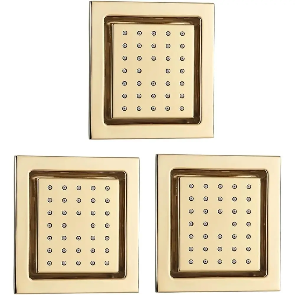 

Golden Square Spa Jets, Brass Body Sprayer Set for Concealed Shower Installation (3-6 Pieces)