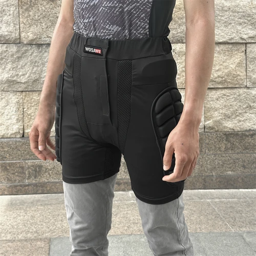 Imagen 2 del producto WOSAWE-pantalones cortos Unisex para motocicleta, equipo de protección para Snowboard, almohadilla para cadera y trasero, armadura deportiva para bicicleta de montaña, pantalones cortos de protección para esquí y Motocross