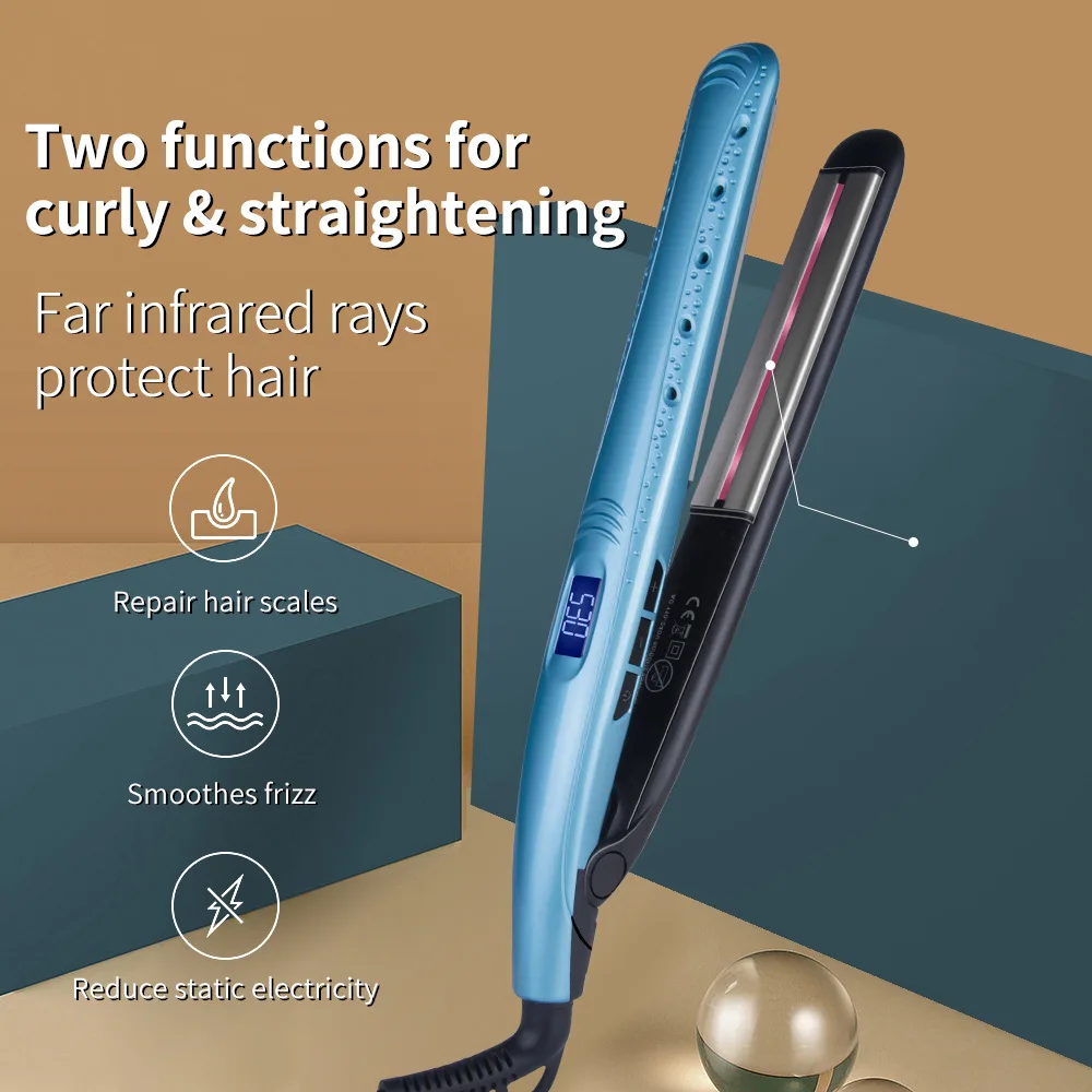 MCH Heater Far Infrared Hair Straightener 2cmPlate Dry＆Wet Negative Ion Professional Ceramic Flat Iron Fast Heating Styling Tool