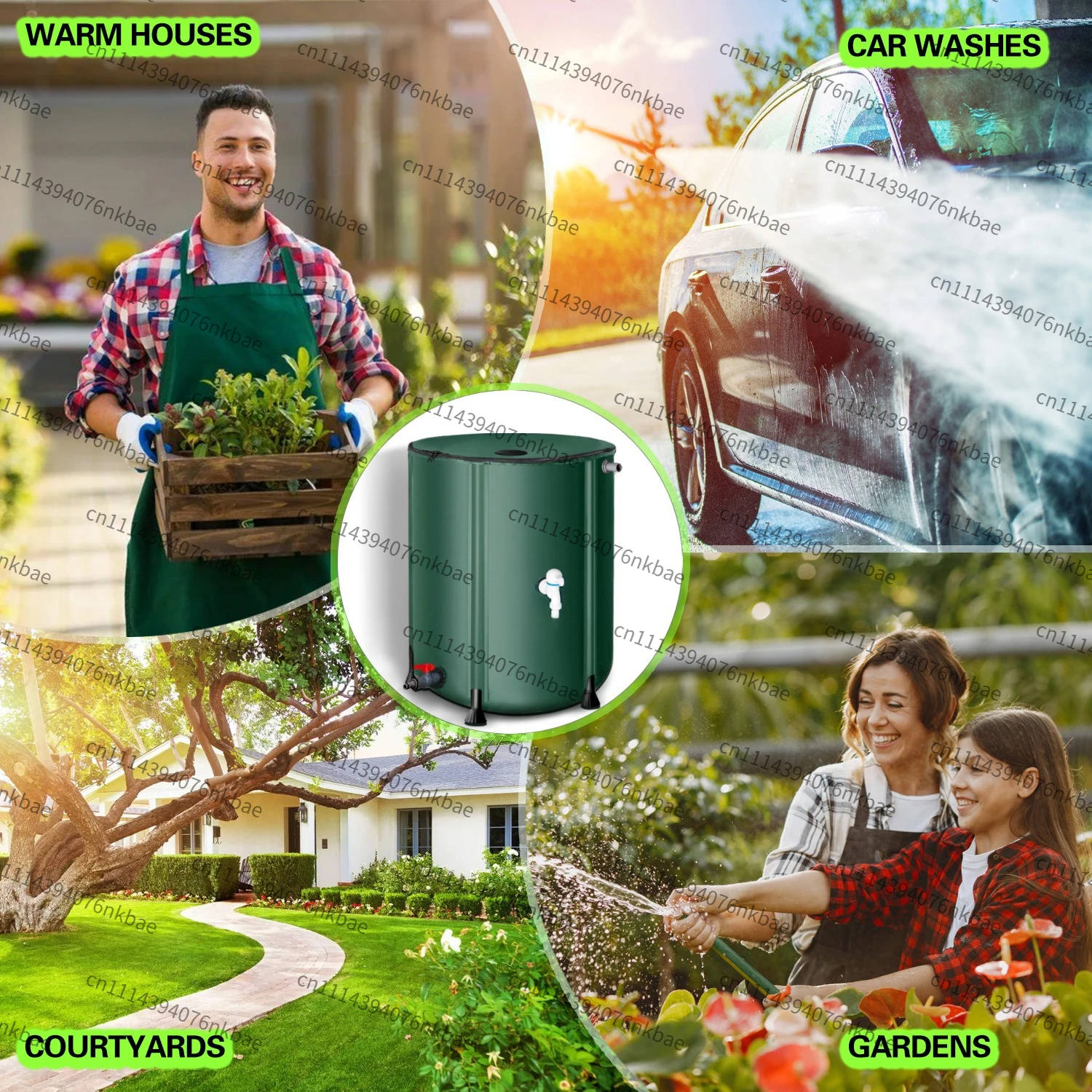 PVC splicing folding bucket, garden rain bucket, rainwater collector, rainwater storage water