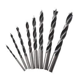 8pcs 3/4/5/6/7/8/9/10mm Twist Dril Bit Set Brad Point Wood Drill Bits Titanium Coated Woodworking Metal Drilling Bit Tools