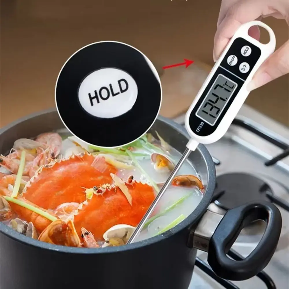 

TP300 Probe Food Thermometer Stainless Steel Long Probe Electronic Display Digital Food Thermometer Accurate Kitchen Tools Water