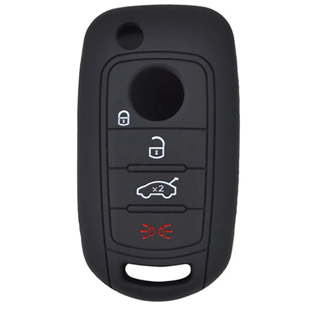 For Fiat Egea 500X Toro Tipo Egea Dodge Neon Skin Cronos 2015 2016 2017 2018 Silicone Car Remote Flip Key Fob Shell Cover Case