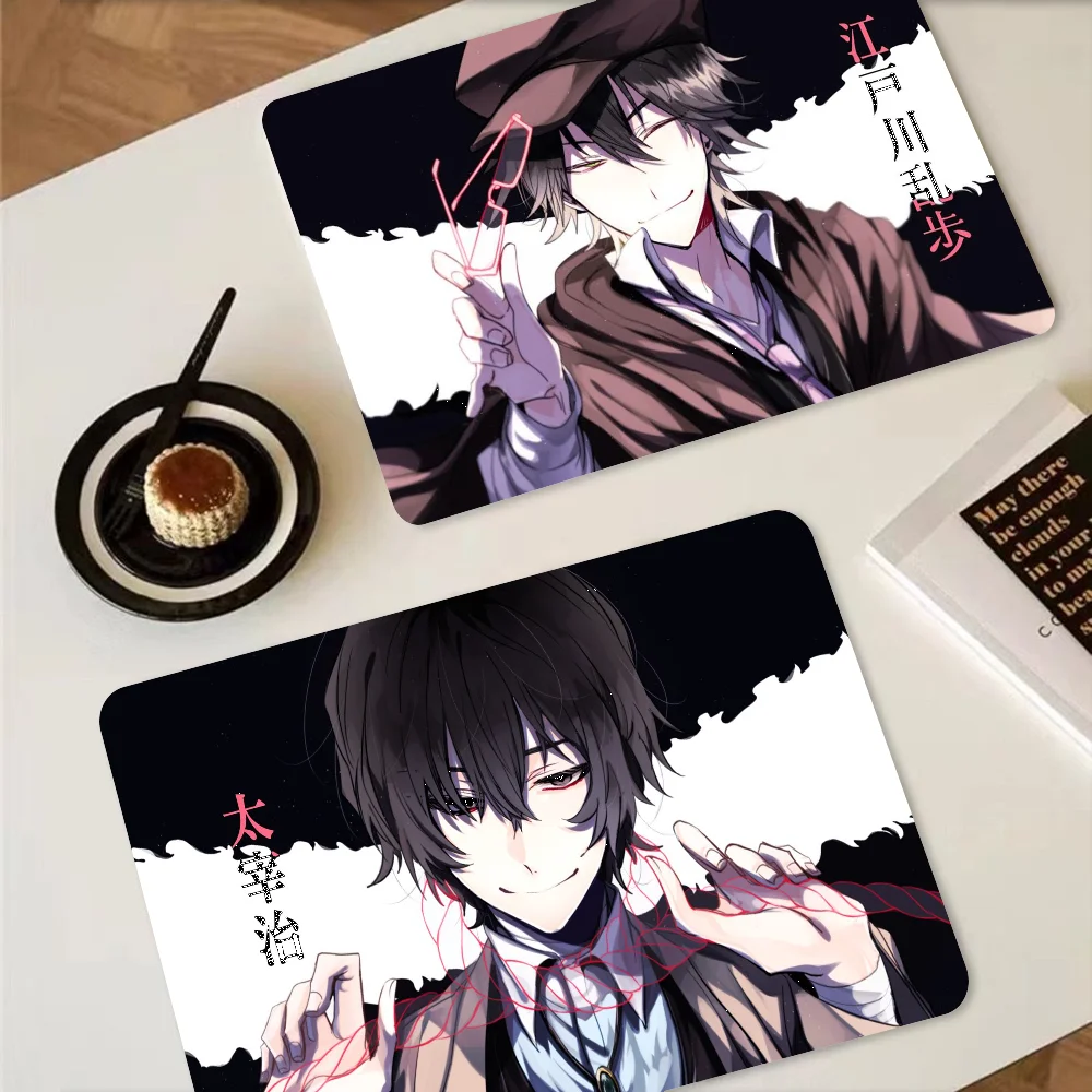 Bungo Stray Dogs Osamu Dazai Kitchen Draining Mat Non-slip Drain Dish Mats Coffee Pad Heat Resistant Dinnerware Dustproof Pads