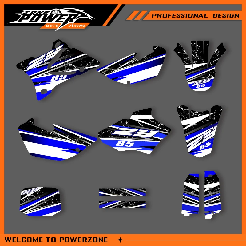 

Powerzone Graphics For YAMAHA YZ85 2014 2013 2012 2011 2010 2009-2002 YZ 85 85cc Decal Stickers Motorcycle Background Custom 01