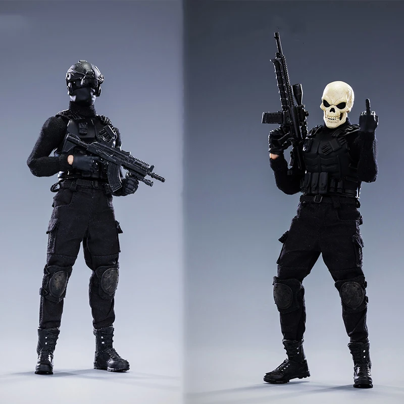 

In Stock DLZ.TOYS 1/12 Scale Collectible Skull Sergeant Chief Movable Joint Doll Full Set 6 Inches Male Solider Action Figure