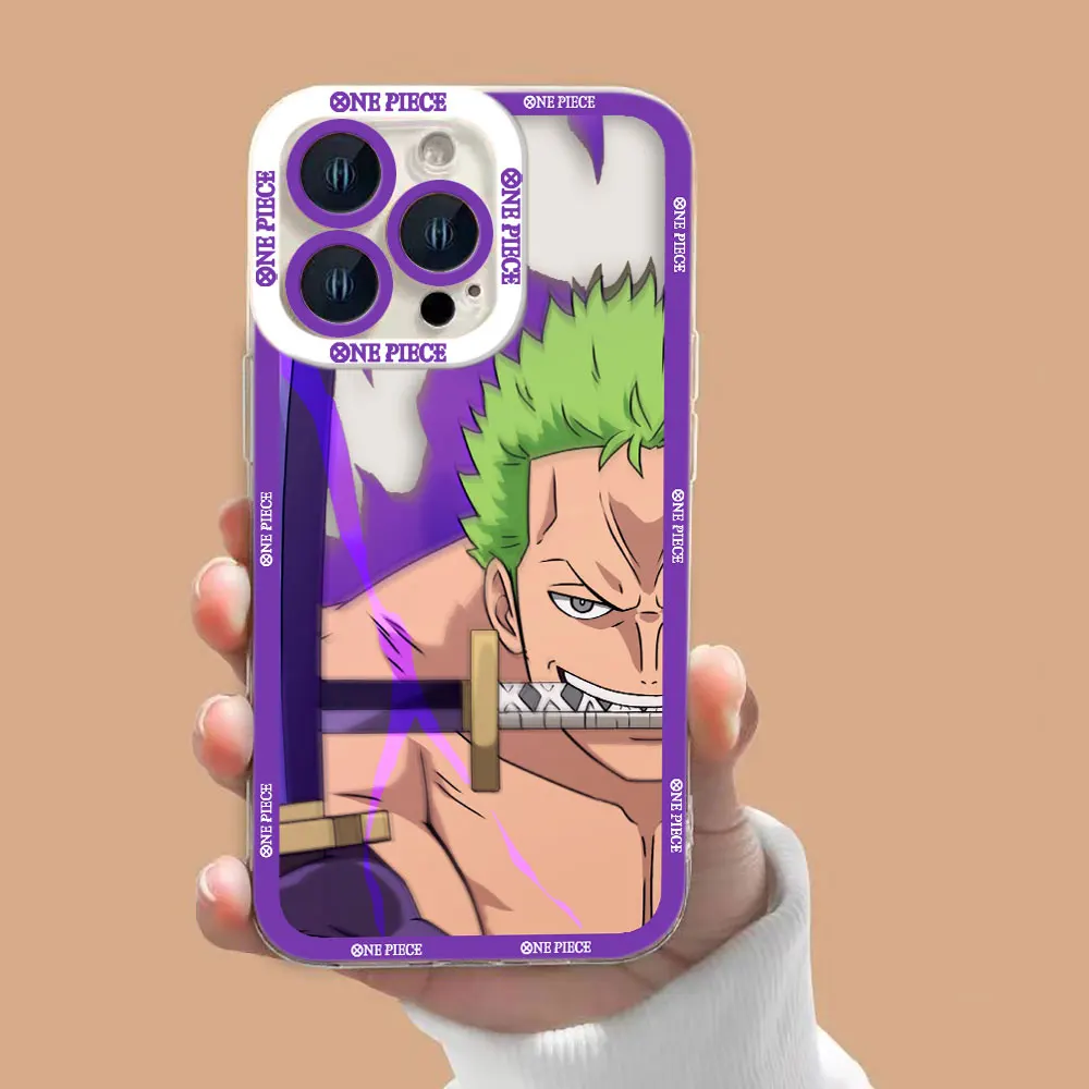 Anime One P-Piece Zoro Clear Phone Case For Redmi K40 K60 15C 14C 13C 13 12 12C 10 10C 10A 9 9C 9A 8 7 A1 A2 A3 A5 PLUS Cover