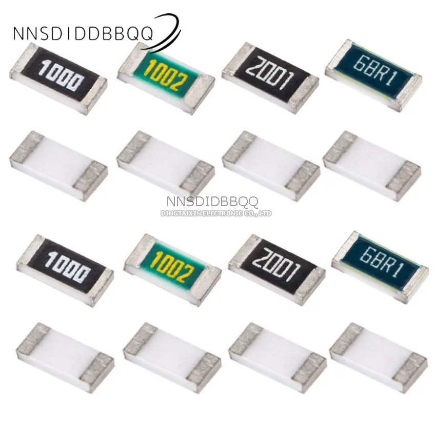 20PCS SMD Resistor 1206 0.1% SMD 1R ~ 1M 1 10 100 150 220 330 ohm 1K 2.2K 10K 100K 0R 1R 10R 100R 150R 220R 330R 1M