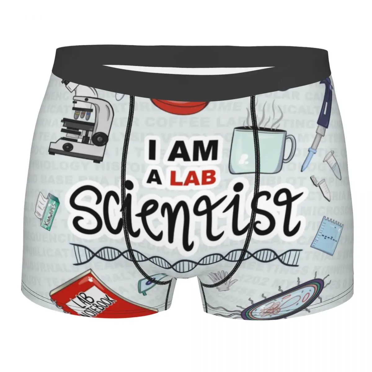 I Am A Scientist Underwear Male Printed Custom Science Physics Chemistry Biology Boxer Briefs Shorts Panties Soft Underpants