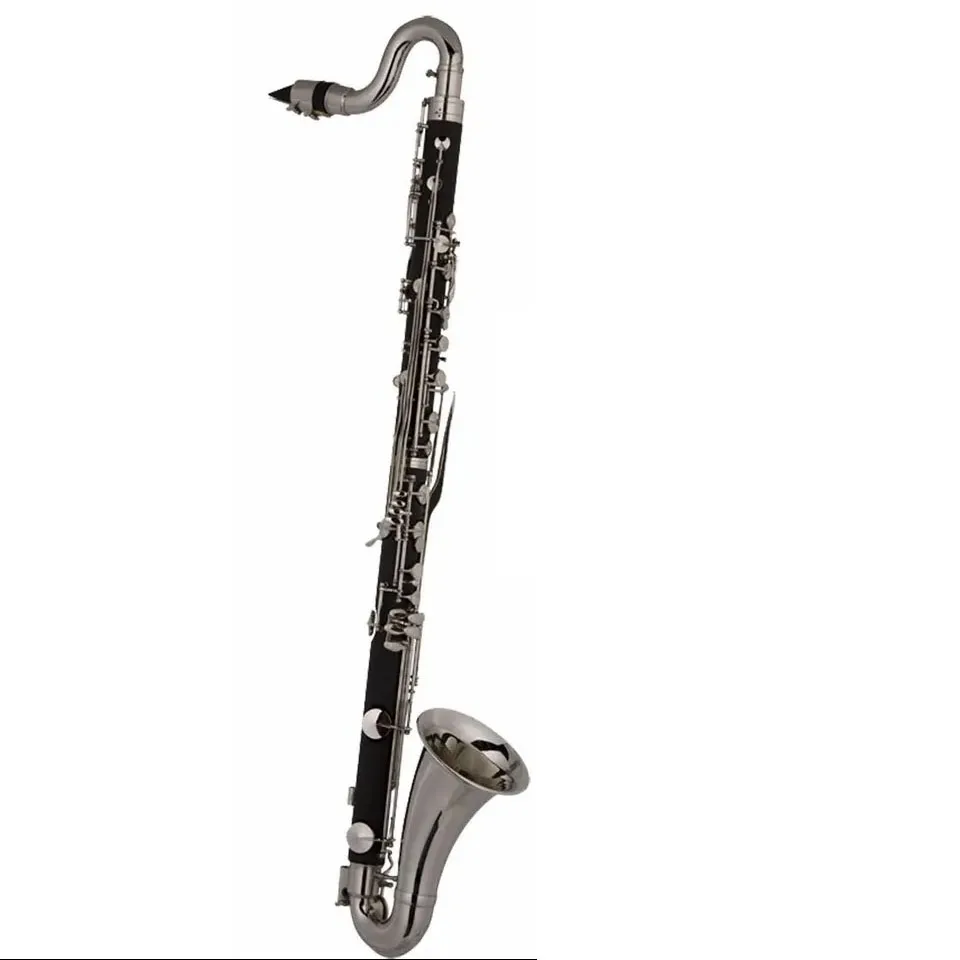 Clarinet Family Cheaper Price  Hard Rubber Nickel Plated Key Bass Clarinet