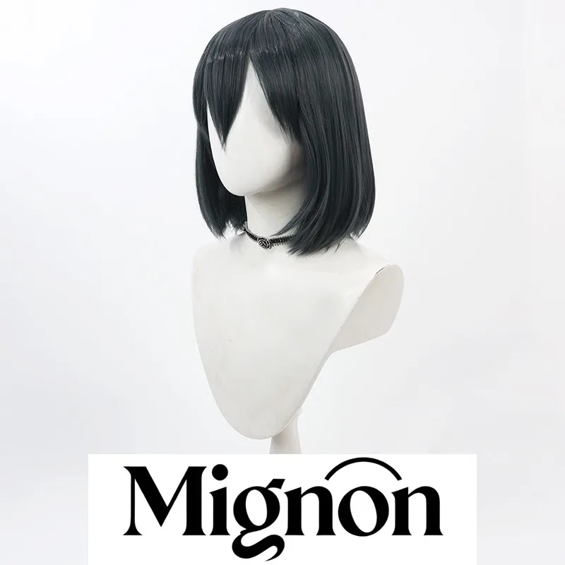 Senpai é um menino Aoi Saki peruca cosplay verde escuro corte bob presente de Halloween