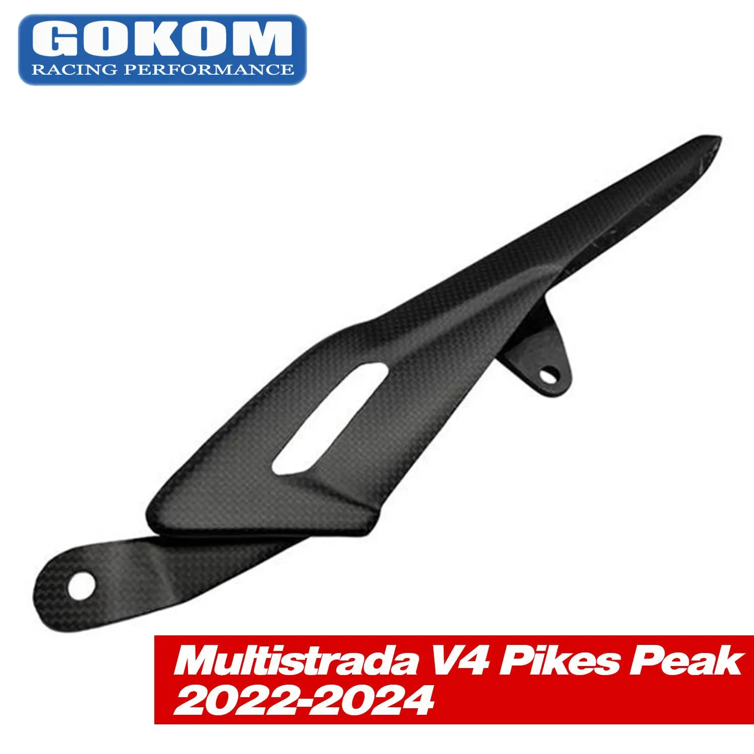 

Gokom Racing Motorcycle Parts Carbon Fiber CHAIN GUARD FOR DUCATI MULTISTRADA V4 ‘PIKES PEAK’ 2022-2024