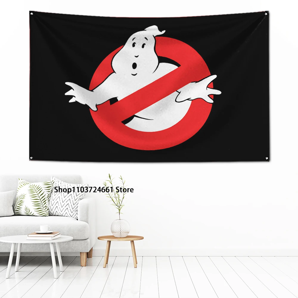 2024 Ghostbusters Flag Polyester Digital Printing Banner for Garage Wall Art Out Door Decoration