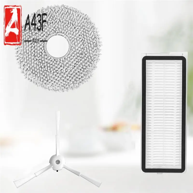 

A43F-Accessories Kit For Roborock Qrevo Maxv/Qrevo Pro/Qrevo S Robot Vacuum Cleaner Replacement Parts Mop Pads HEPA Filters