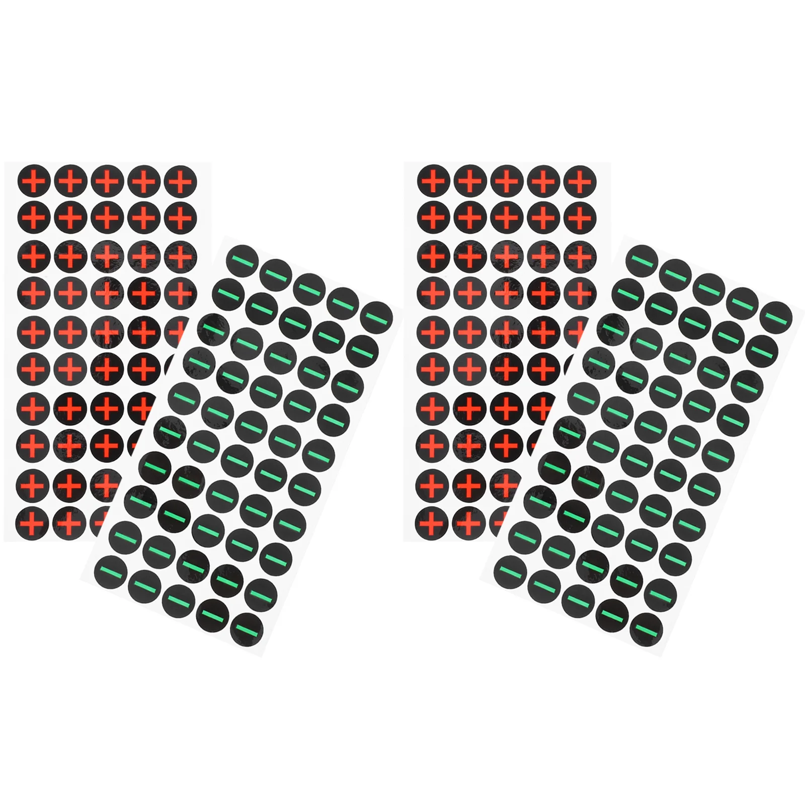 4 Sheets Polarity Safety Stickers Warning Labels Self Adhesive Waterproof Electrical Panel Warning Stickers