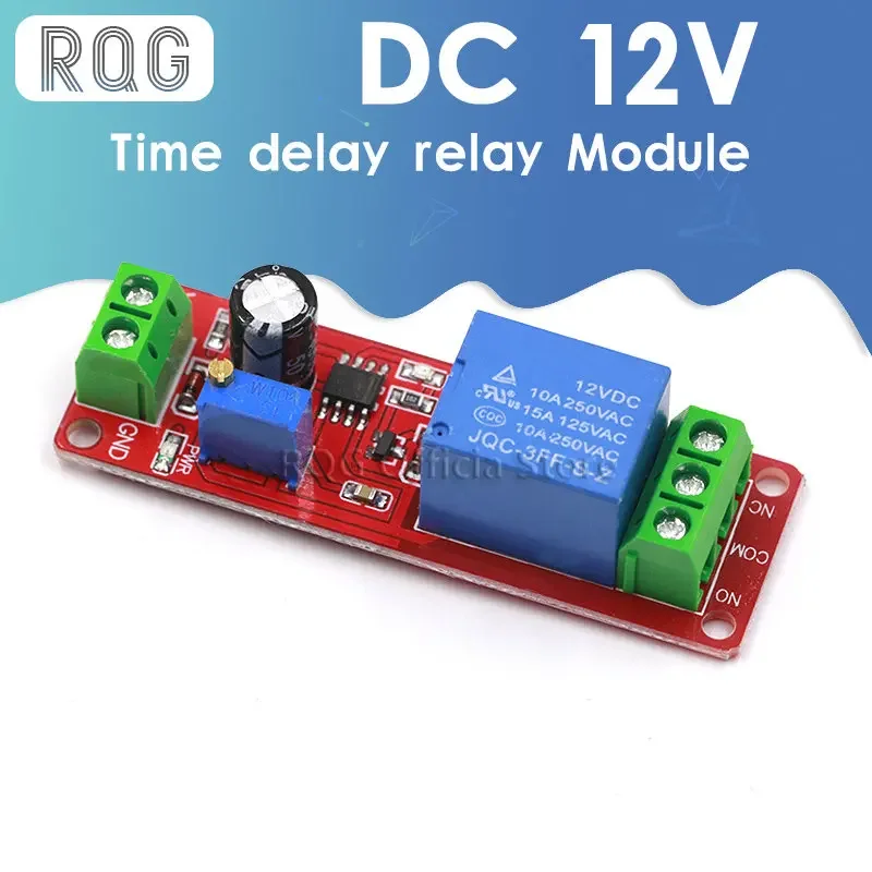 NE555 DK555 Timer Interruttore Regolabile Scollegare Modulo di ritardo Modulo relè DC 12V Ritardo relè shield 0 ~ 10S