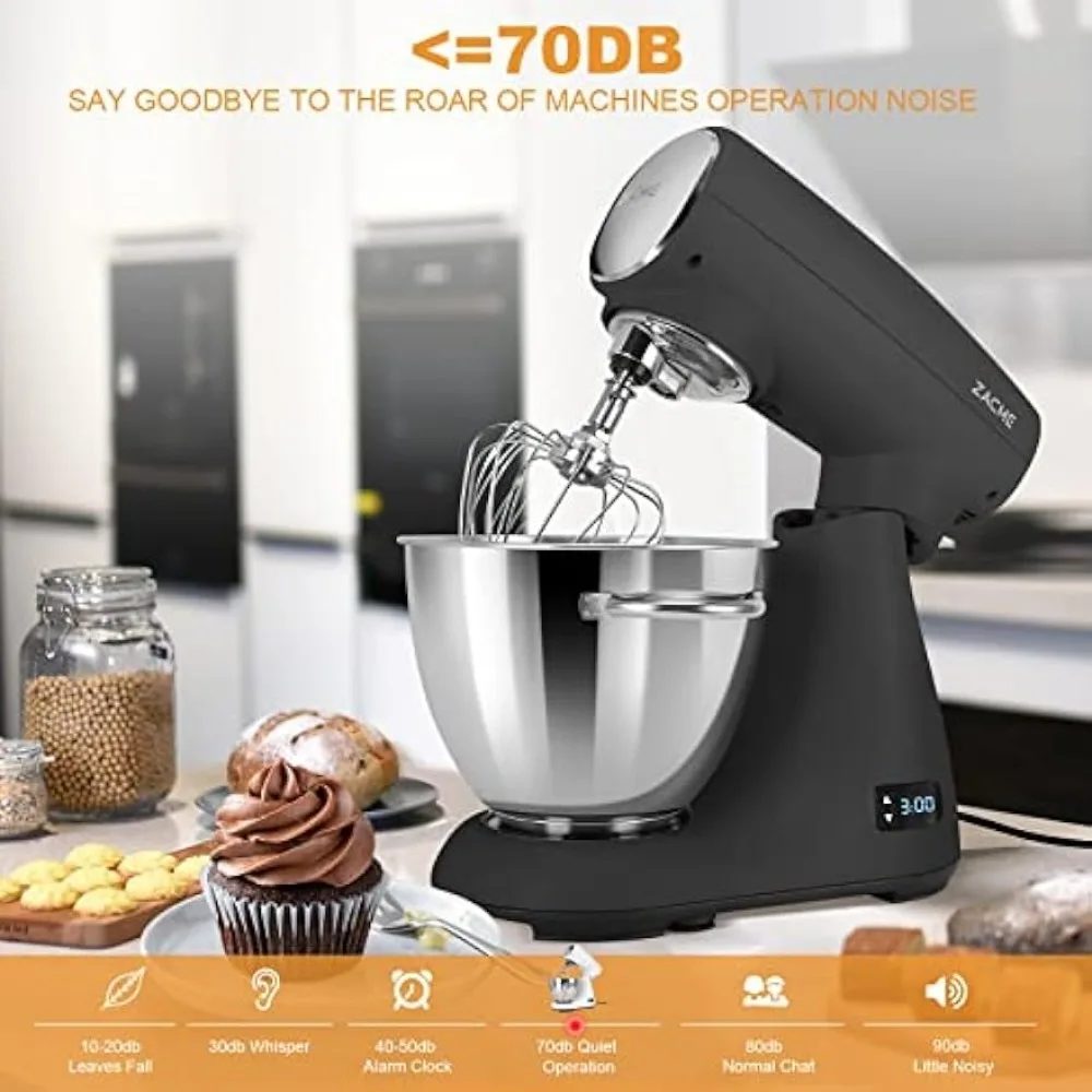 Stand Mixer - 8 Speeds Kitchen Standing Mixer with 5.5QT Stainless Steel Bowl,600W Tilt-Head Kitchen