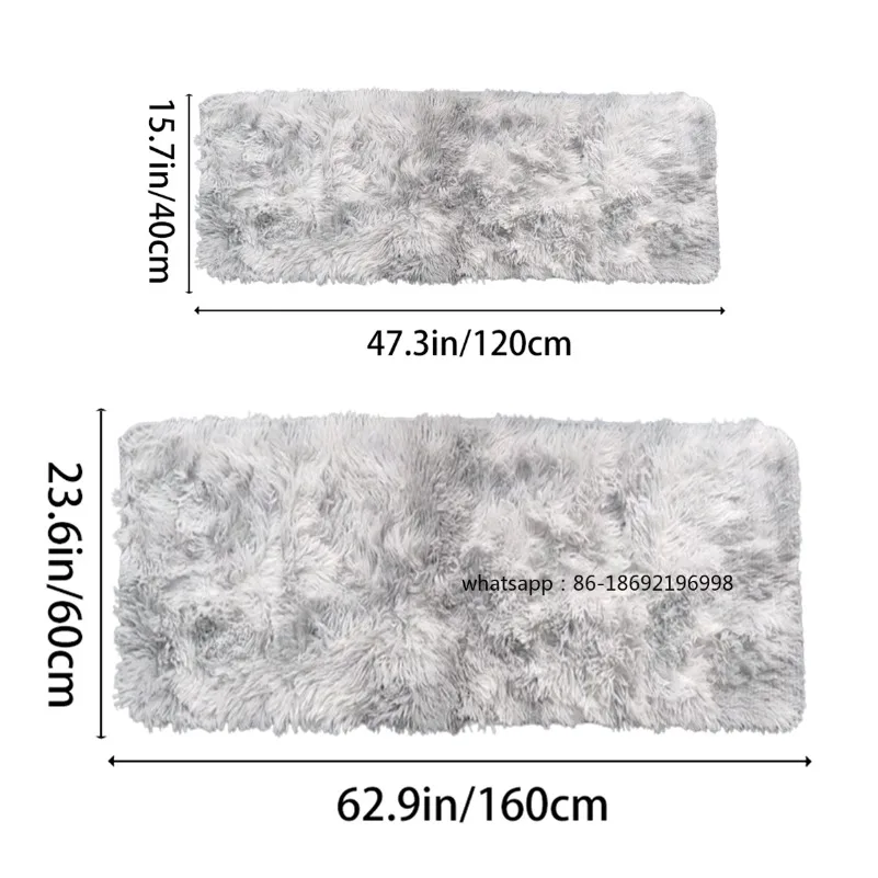 Soft Area Rugs Bedroom Carpet Fluffy Non-slip Tie-Dyed Fuzzy Shag Plush Soft Shaggy Bedside Rug Living Room Carpet