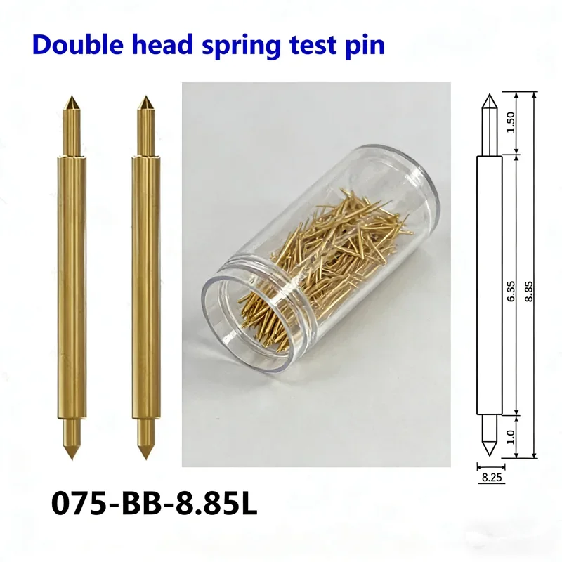 100PCS/Box BGA Double Head Pin 078-JJ BB BJ BF 8.85L Semiconductor Double Head Phone High Frequency Test Pin Two End Stretching