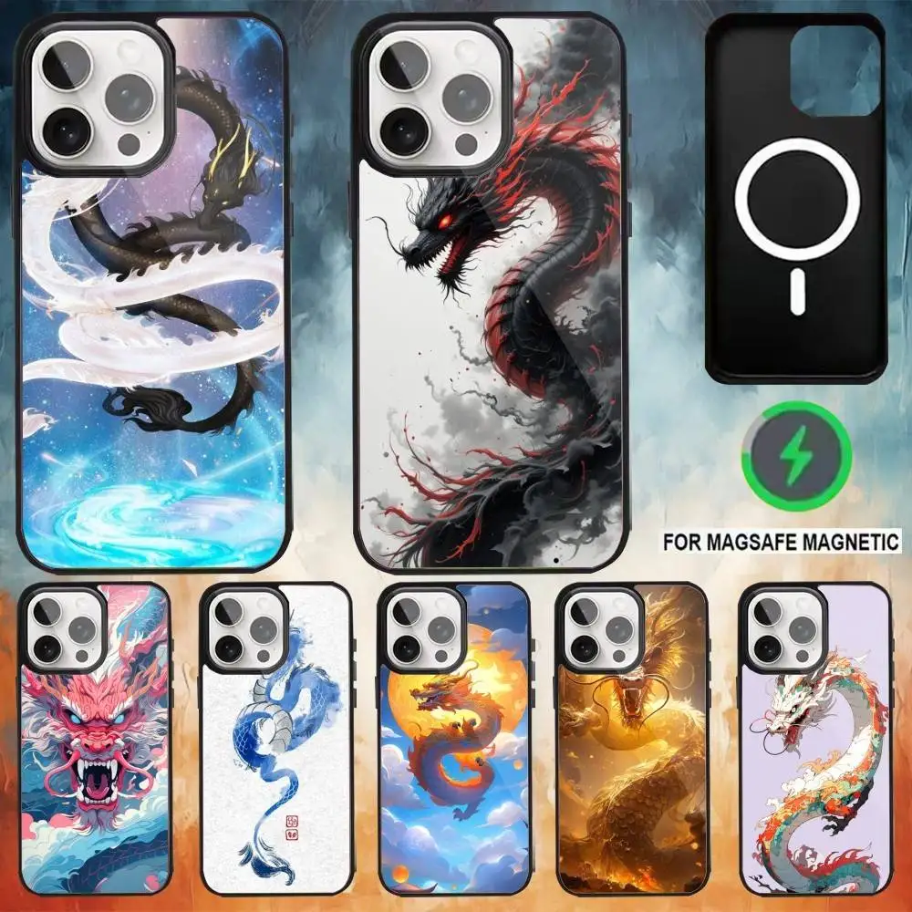 

Dragon Phone Case For iPhone17,16,15,14,13,12,11 Plus,Pro Max Magnetic Magsafe Wireless Charging