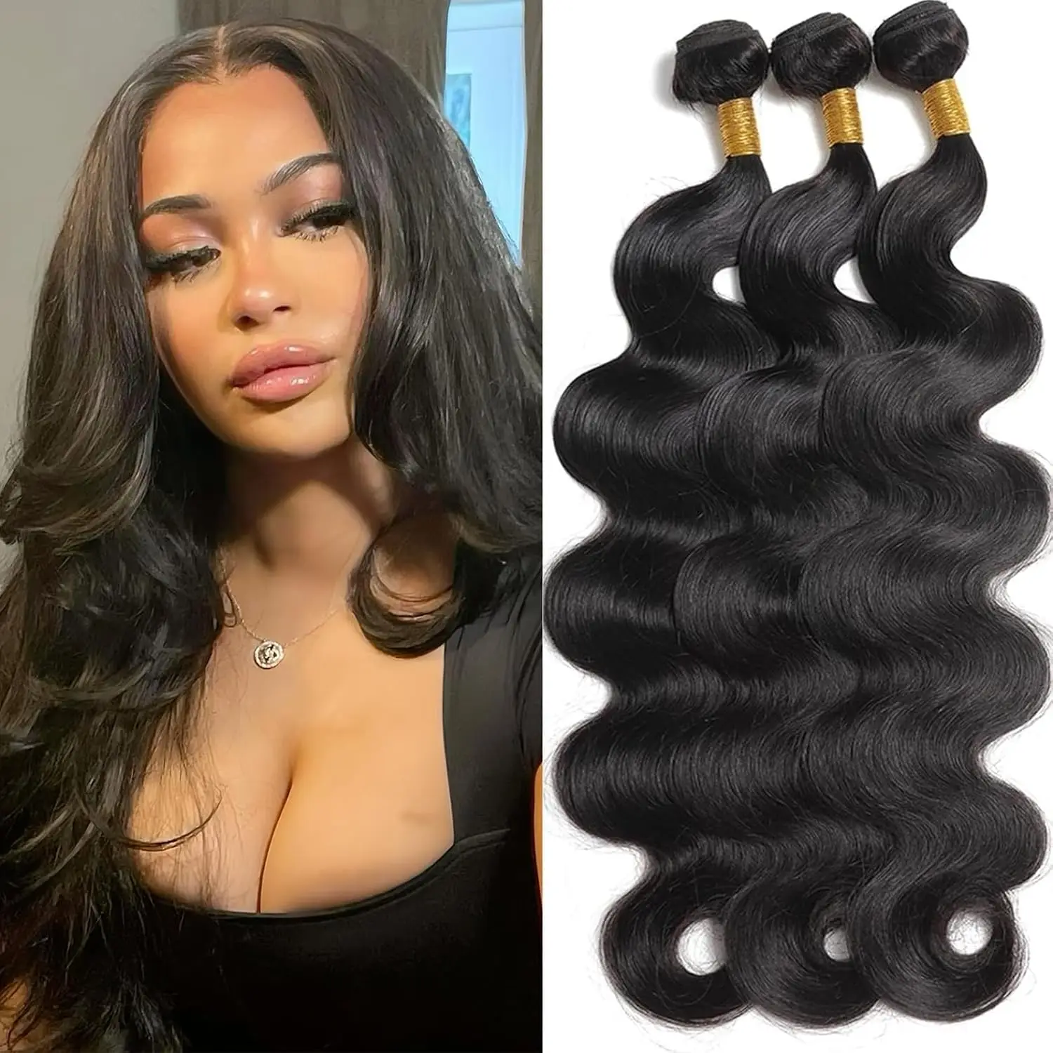 10A Body Wave Bundles Human Hair 18 20 22 Inch Brazilian Virgin 100% Unprocessed Weave Bundles Human Hair