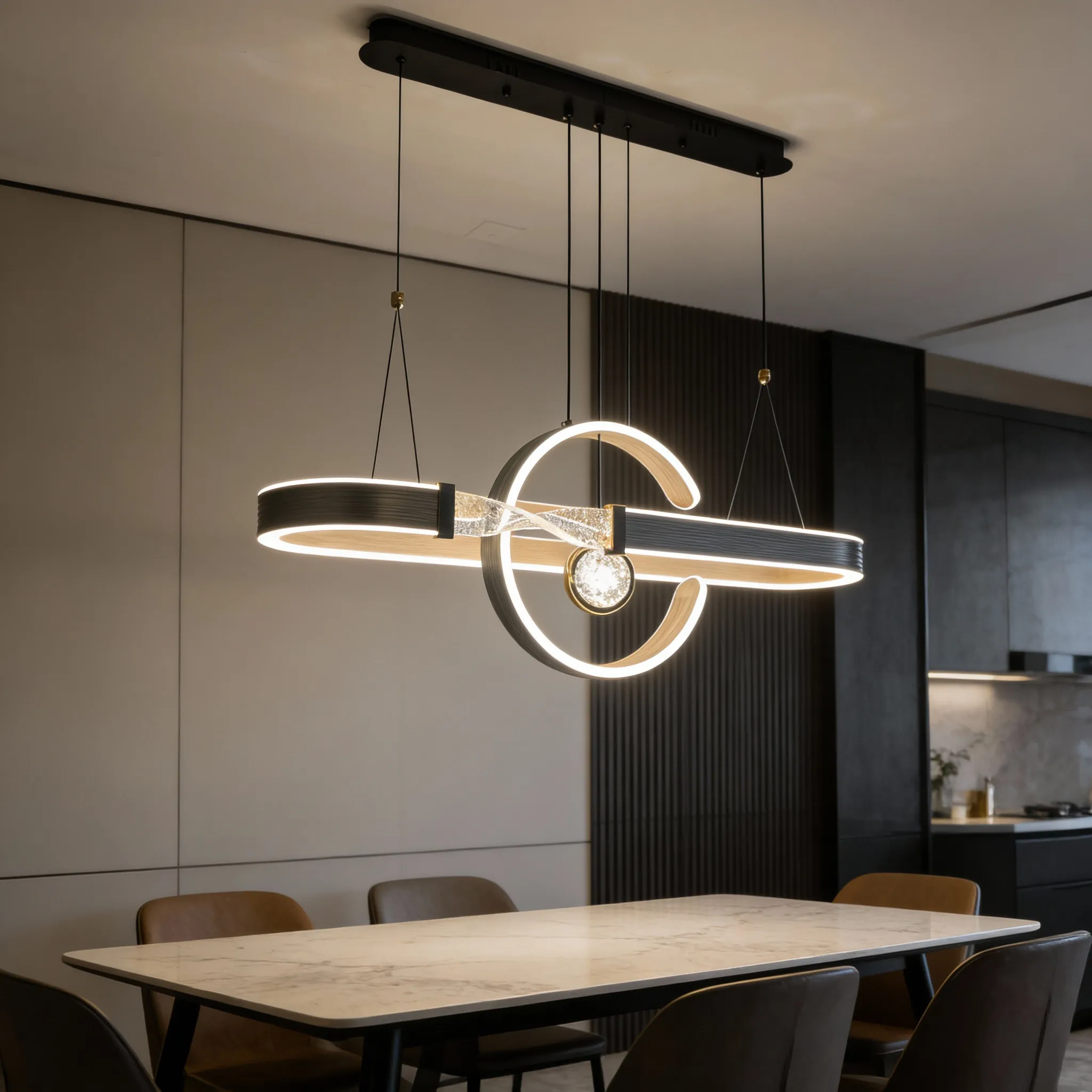 Modern Simple Changeable Dining Room Pendant Light Dining Hall Table Bar Bedroom Lamp Adjustable Home Decor Ceiling Lighting